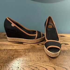 Tory Burch Peep-toe Espadrille Wedge